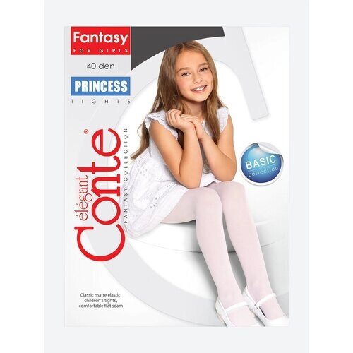 Колготки Conte-kids для девочек, классические, 40 den, без шортиков, размер 128-134, серый