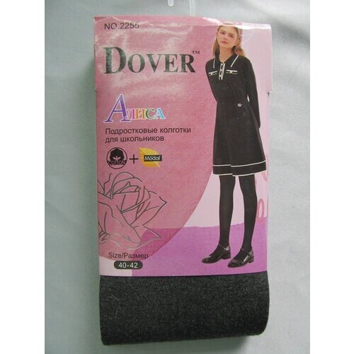Колготки Dover для девочек, матовые, размер 40-42, серый