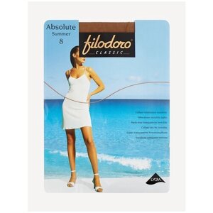 Колготки Filodoro Classic Absolute Summer, 8 den, с ластовицей, без шортиков, размер 2, коричневый