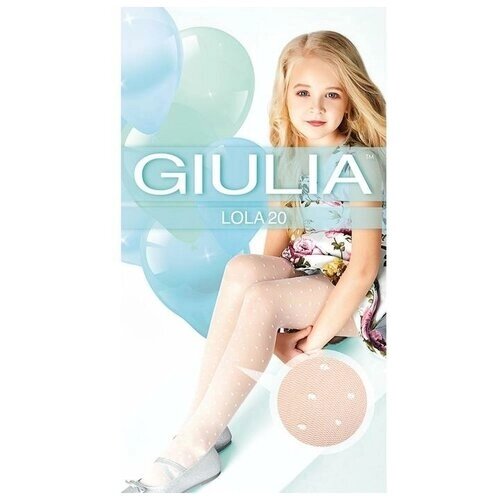 Колготки Giulia для девочек, размер 116/122, белый