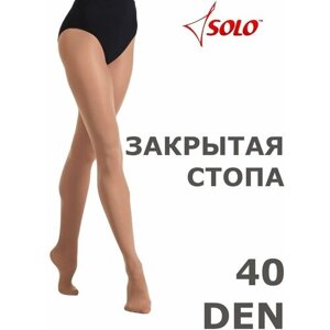 Колготки Solo для девочек, капроновые, 40 den, размер 00, бежевый
