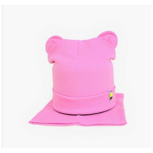 Комплект бини Chapken для девочек демисезонный, размер 44-47, розовый