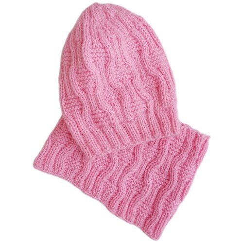 Комплект бини , демисезон/зима, 1 предмета, размер 52-56, розовый