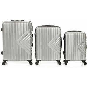 Комплект чемоданов Feybaul 29956, размер S, серебряный