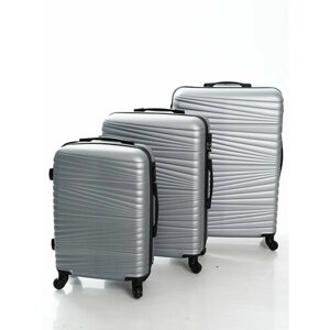Комплект чемоданов Feybaul 31621, размер L, серый, серебряный