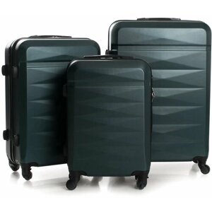 Комплект чемоданов Feybaul, размер L, зеленый