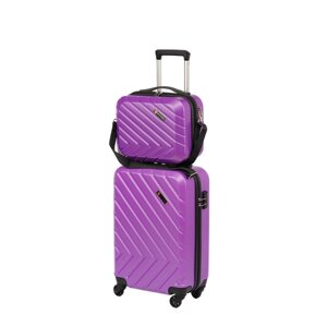 Комплект чемоданов Sun Voyage, 2 шт., размер S, фиолетовый