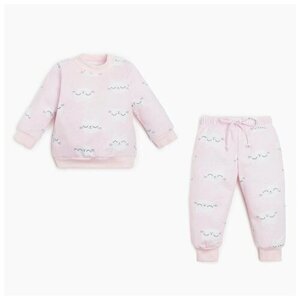 Комплект: джемпер и брюки Крошка Я "Киса", рост 86-92 см, розовый