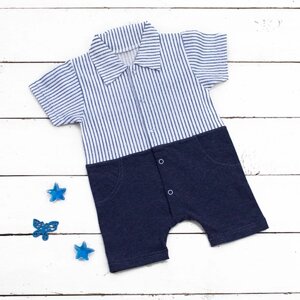 Комплект одежды АЛИСА для мальчиков, бриджи и бабочка, повседневный стиль, размер 74, синий