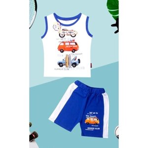 Комплект одежды Bobonchik kids, размер 104, синий