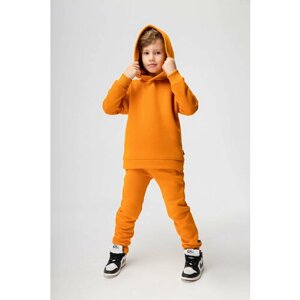 Комплект одежды bodo детский, толстовка и брюки, повседневный стиль, размер 92-98, оранжевый