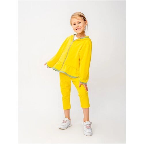 Комплект одежды GOLD для девочек, спортивный стиль, размер 86, желтый, зеленый