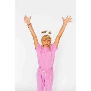 Комплект одежды Hello Baby для девочек, футболка и брюки, повседневный стиль, размер 80-86 см, розовый