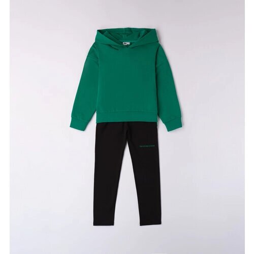 Комплект одежды Ido, худи и брюки, повседневный стиль, размер XL, зеленый
