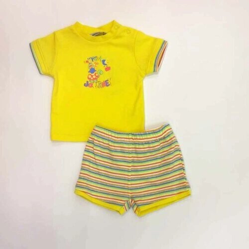 Комплект одежды Jacky для мальчиков, кофта и брюки, повседневный стиль, размер 62, желтый