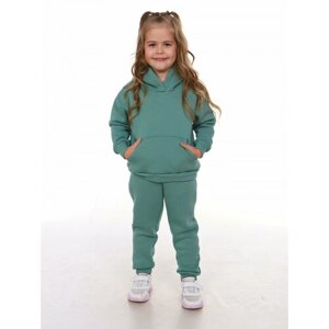 Комплект одежды Милаша детский, брюки и толстовка, повседневный стиль, размер 92, хаки