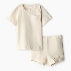 Комплект одежды Minaku детский, повседневный стиль, размер 68-74 см, белый