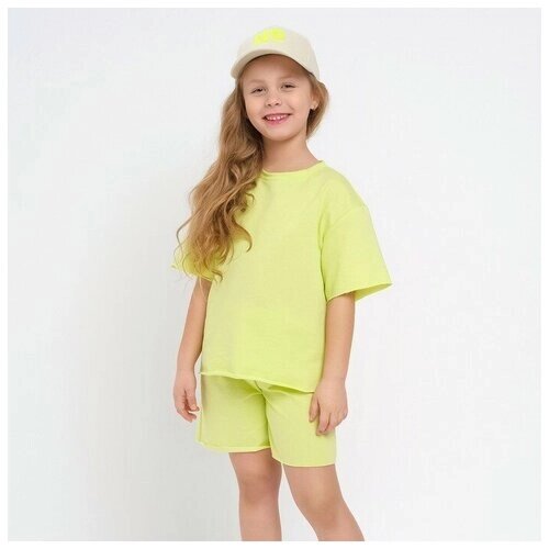Комплект одежды Minaku, размер 134 см, желтый, зеленый