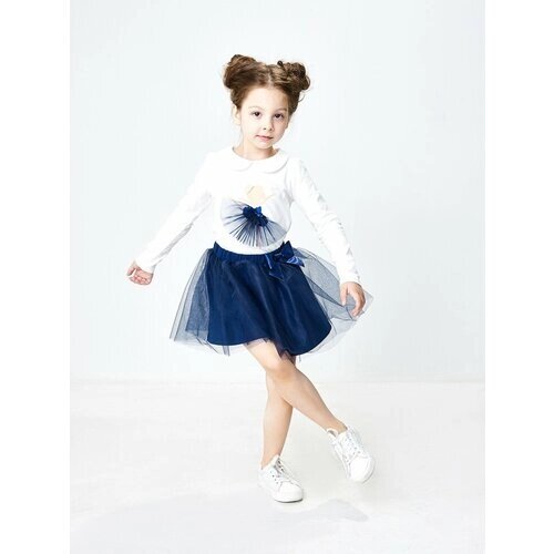 Комплект одежды Mini Maxi для девочек, легинсы и футболка, повседневный стиль, размер 80, белый