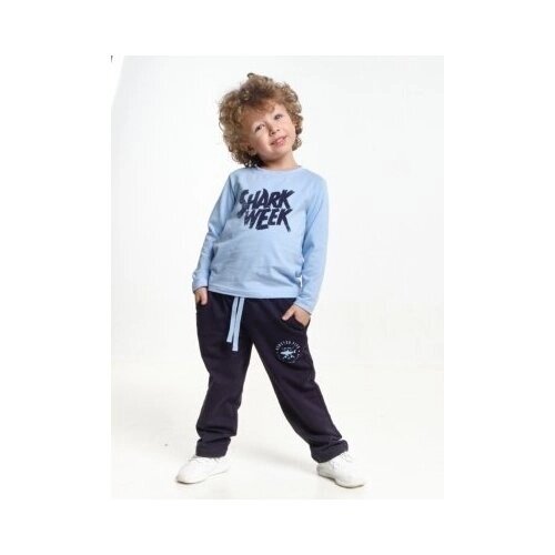 Комплект одежды Mini Maxi для мальчиков, брюки и толстовка, размер 80, голубой