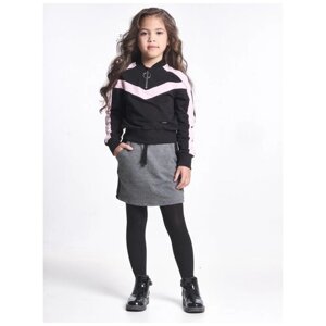 Комплект одежды Mini Maxi, повседневный стиль, размер 140, черный, розовый