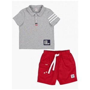 Комплект одежды Mini Maxi, размер 104, серый, красный