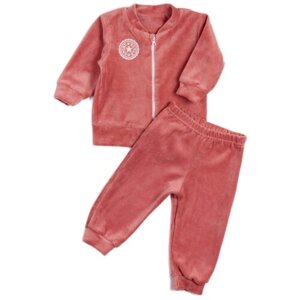 Комплект одежды Совенок Дона детский, брюки и кофта, повседневный стиль, размер 44-68, коричневый