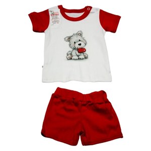 Комплект одежды Стеша детский, шорты и футболка, размер 68, красный