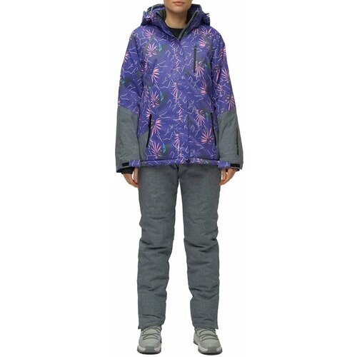 Комплект с брюками для сноубординга, зимний, силуэт полуприлегающий, утепленный, водонепроницаемый, размер 42, фиолетовый