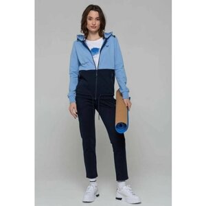 Костюм Bilcee, олимпийка и брюки, повседневный стиль, свободный силуэт, карманы, капюшон, размер 42, голубой