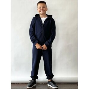 Костюм Бушон SP20 для мальчиков, олимпийка и брюки, размер 140-146, синий