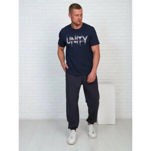 Костюм IvCapriz, футболка и брюки, повседневный стиль, свободный силуэт, трикотажный, карманы, манжеты, размер 48, мультиколор