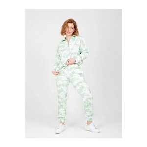 Костюм Lilians, женский, спортивный стиль, бело-зеленый, размер 50