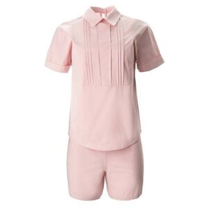 Костюм Minaku, рубашка и шорты, повседневный стиль, полуприлегающий силуэт, размер 44, розовый