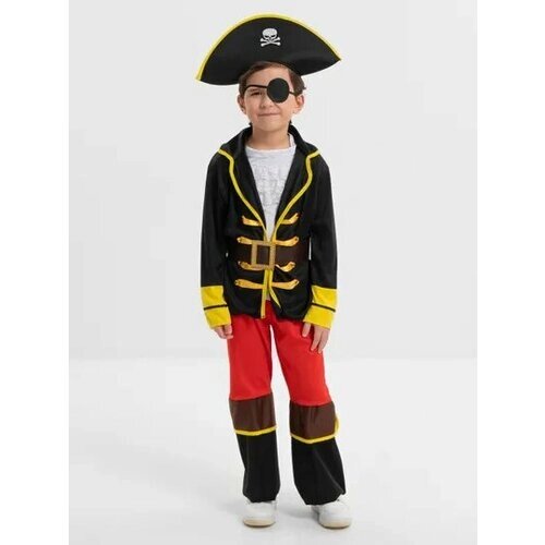 Костюм пирата для мальчика детский на Хэллоуин, для роста 110-120см