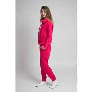 Костюм VeraLine, толстовка и джоггеры, силуэт свободный, капюшон, карманы, размер L (48), рост 158-164, розовый