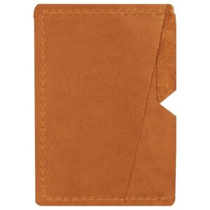 Кредитница OfficeSpace, натуральная кожа, 3 кармана для карт, коричневый