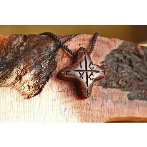Крест нательный православный из дерева венге