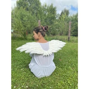 Крылья ангела маленькие белые для фотосессии карнавальные бутафория