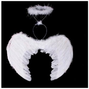 Крылья ангела с нимбом карнавальный набор ангела