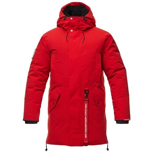 Куртка BASK Vorgol V2, силуэт прямой, светоотражающие элементы, внутренние карманы, карманы, несъемный капюшон, регулируемый капюшон, водонепроницаемая, размер 50, красный