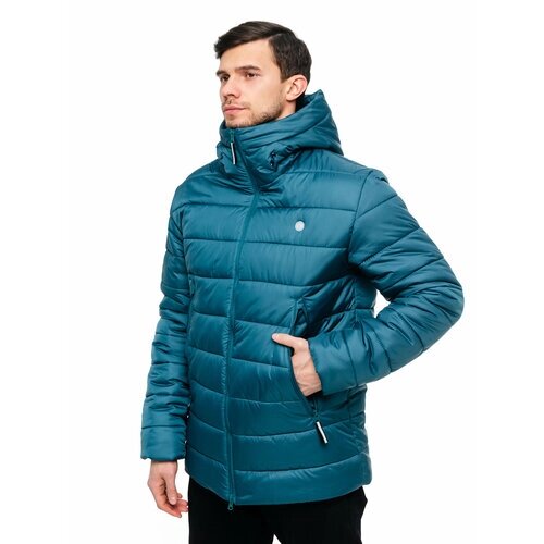Куртка COSMOTEX зимняя, силуэт свободный, ветрозащитная, размер 48-50 182-188, бирюзовый