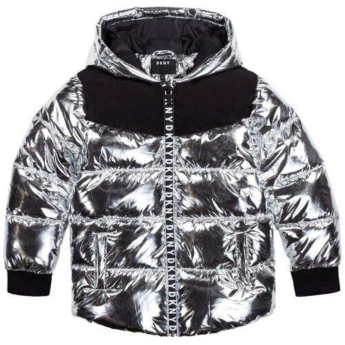 Куртка DKNY демисезонная, размер 128, серебряный