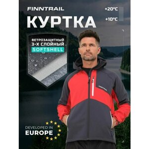 Куртка Finntrail Softshell Tactic, размер L, красный