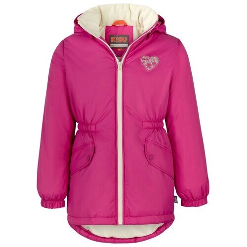 Куртка KISU демисезонная, размер 122, розовый