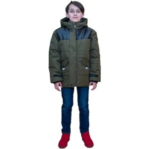 Куртка MIDIMOD GOLD, демисезон/зима, светоотражающие элементы, размер 122-128, хаки