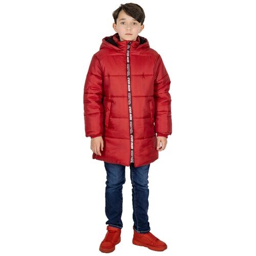 Куртка MIDIMOD GOLD, демисезон/зима, удлиненная, манжеты, размер 158-164, бордовый