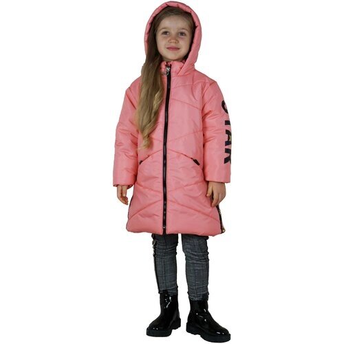Куртка MIDIMOD GOLD, демисезон/зима, удлиненная, размер 116-122, розовый