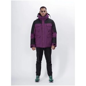 Куртка MTFORCE, средней длины, несъемный капюшон, размер 48, фиолетовый