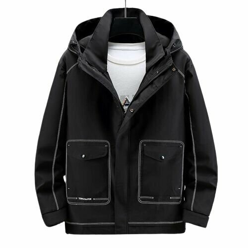 Куртка , размер 7xl, черный